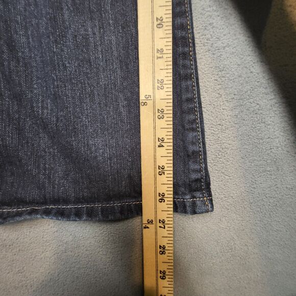 Levi's 515 Jeans Women's 8 Blue Bootcut Stretch Distressed Denim - Picture 6 of 10